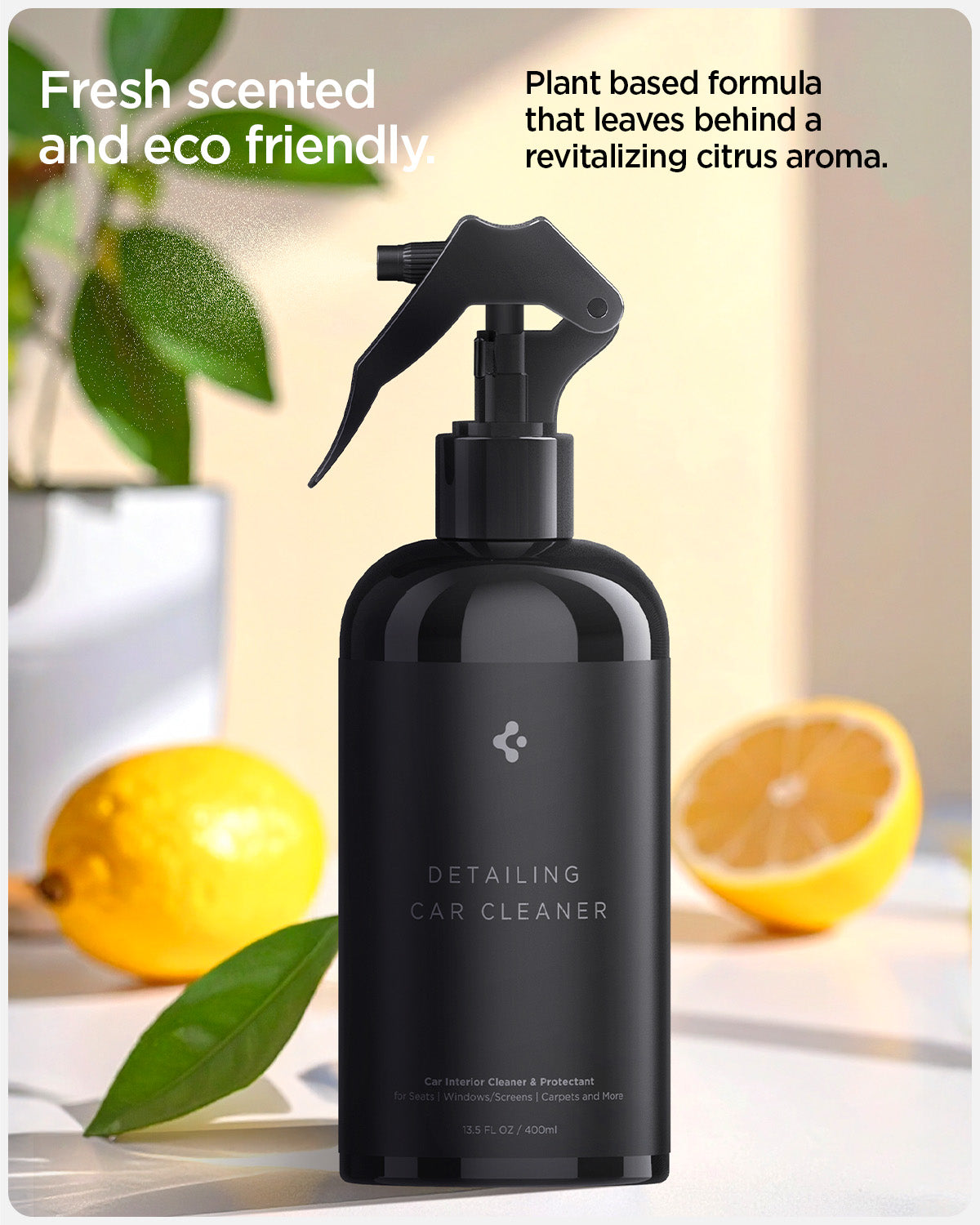 ACP08850 - Car Cleaning Kit | TO280 showing the fresh scented and eco friendly. Plant based formula that leaves behind a revitalizing citrus aroma