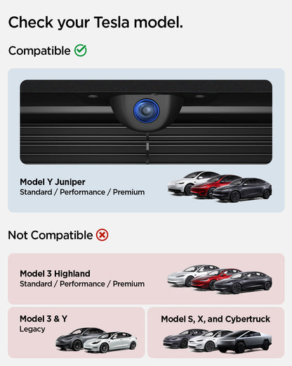 ACP11231 - Tesla Series - Front Camera Protector | TO331 showing check your tesla model