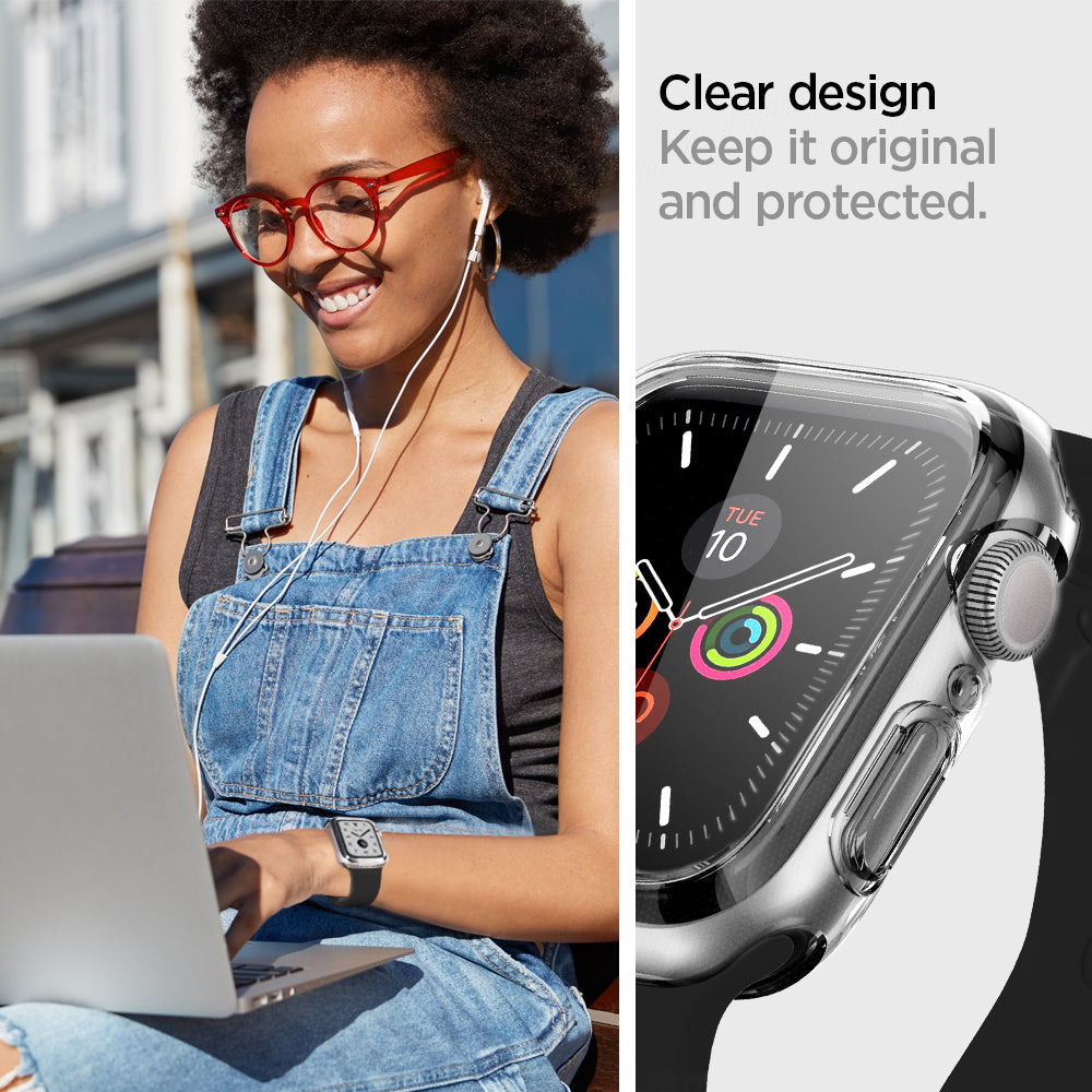 ACS00428 - Apple Watch Series (44mm) Case Ultra Hybrid in crystal clear keep it original and protected. Clear design.