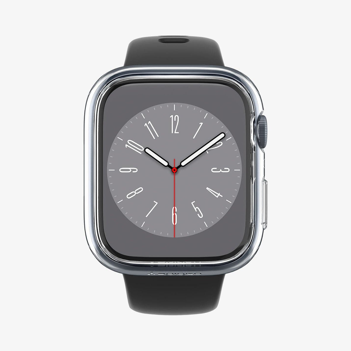 ACS04179 - Apple Watch Series (45mm) Case Thin Fit in crystal clear showing the front view