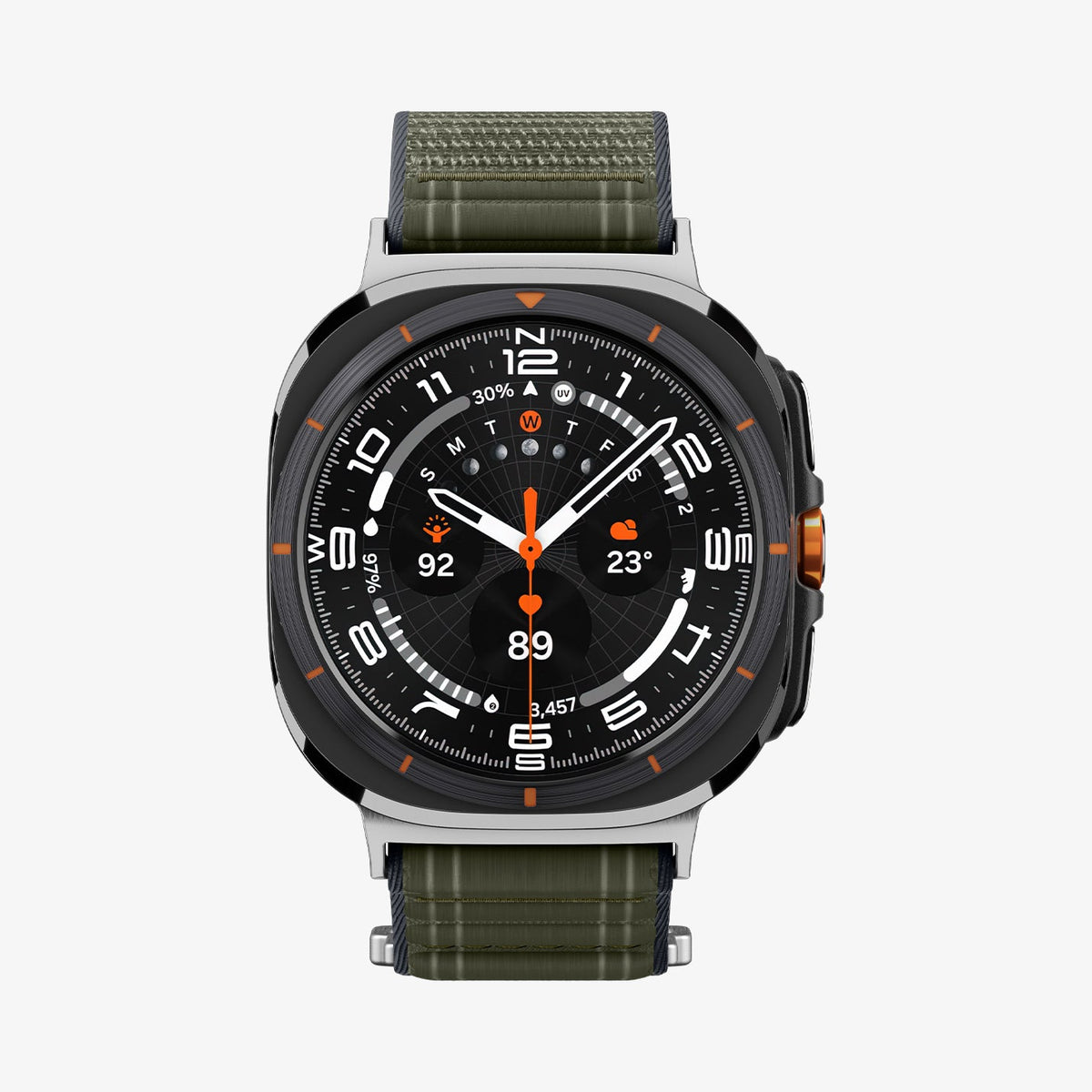 AMP10147 - Galaxy Watch Ultra WBF0 in green showing the front