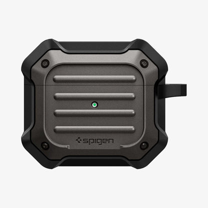 ASD01989 - Apple AirPods 3 Case Tough Armor in gunmetal showing the front