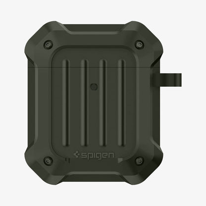 074CS26499 - Apple AirPods 1 / 2 Case Tough Armor in military green showing the front
