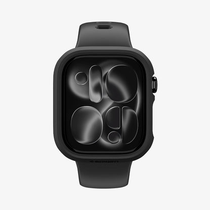 ACS11880 - Apple Watch Series 12(42mm) Case Thin Fit in Black showing a front view of the slim protective case with a form fitted profile