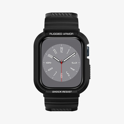 ACS00546 - Apple Watch Series (Apple Watch (41mm)) Case Rugged Armor Pro in black showing the front