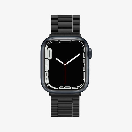 062MP25403 - Apple Watch Ultra 3/2/Ultra 49mm, Series 11/10 46mm, 9/8/7 45mm, SE3/SE2/SE/6/5/4 44mm, 3/2/1 42mm Modern Fit Black showing front