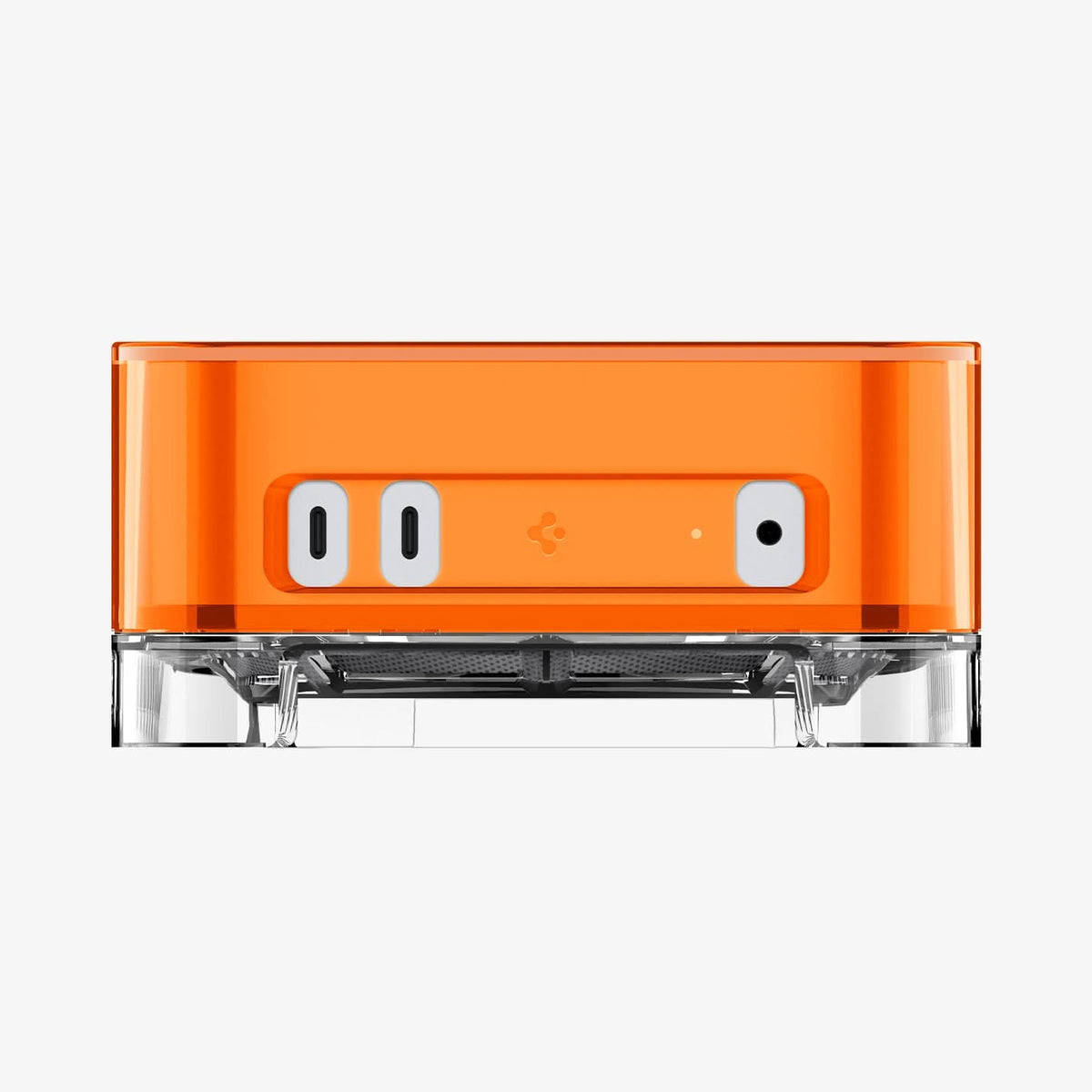 ACS09212 - Apple Mac Mini Stand Classic C1 in Tangerine showing the front and partial top