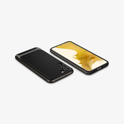 ACS03960 - Galaxy S22 Plus 5G Case Neo Hybrid in gunmetal showing the back, front, sides, top and bottom