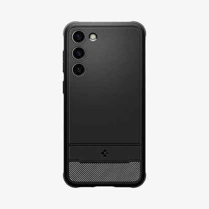 ACS05711 - Galaxy S23 Case Rugged Armor in matte black showing the back
