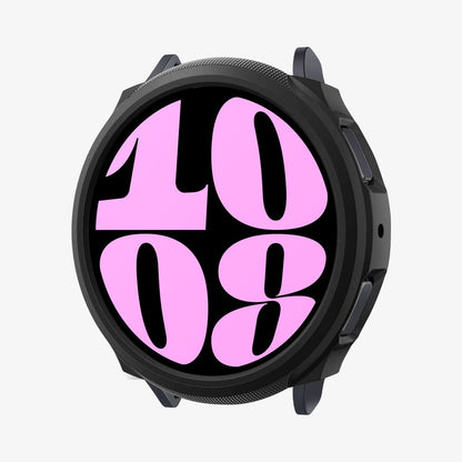 ACS06393 - Galaxy Watch 6 (40mm) Case Liquid Air in matte black showing the front and side of watch face