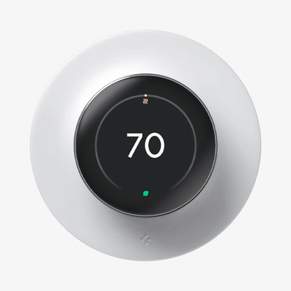 AHP09218 - Google Nest Learning Thermostat 4th Gen Wall Plate in Matte White showing the front