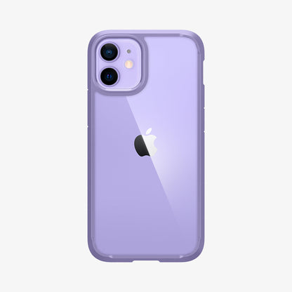 ACS03110 - iPhone 12 Mini Case Ultra Hybrid in iris purple showing the back