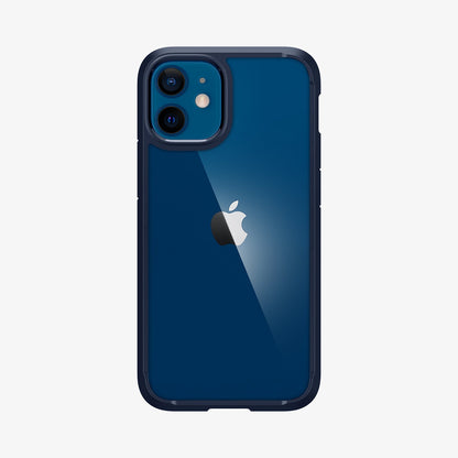 ACS02798 - iPhone 12 Mini Case Ultra Hybrid in navy blue showing the back