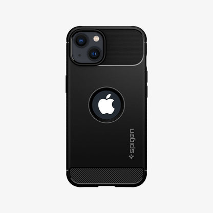 ACS03314 - iPhone 13 Mini Case Rugged Armor in matte black showing the back