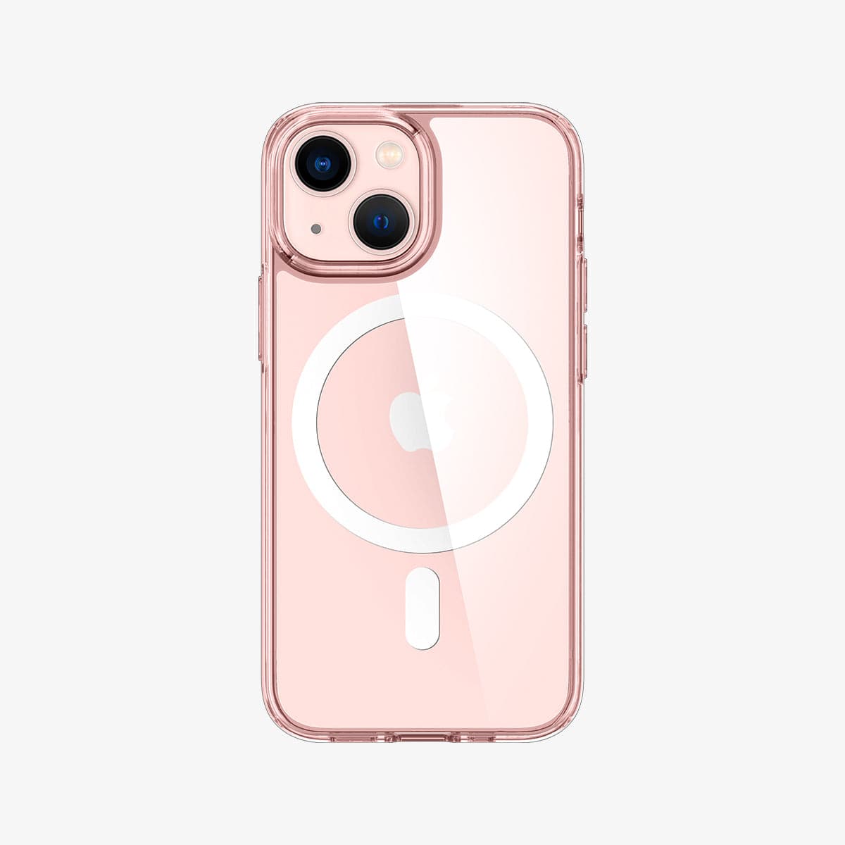 ACS03324 - iPhone 13 Mini Case Ultra Hybrid Mag Safe Compatible in rose crystal showing the back