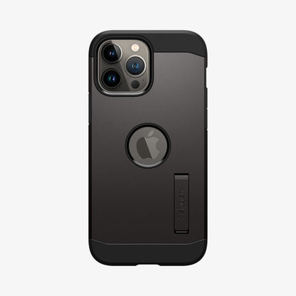 ACS03276 - iPhone 13 Pro Case Tough Armor in gunmetal showing the back