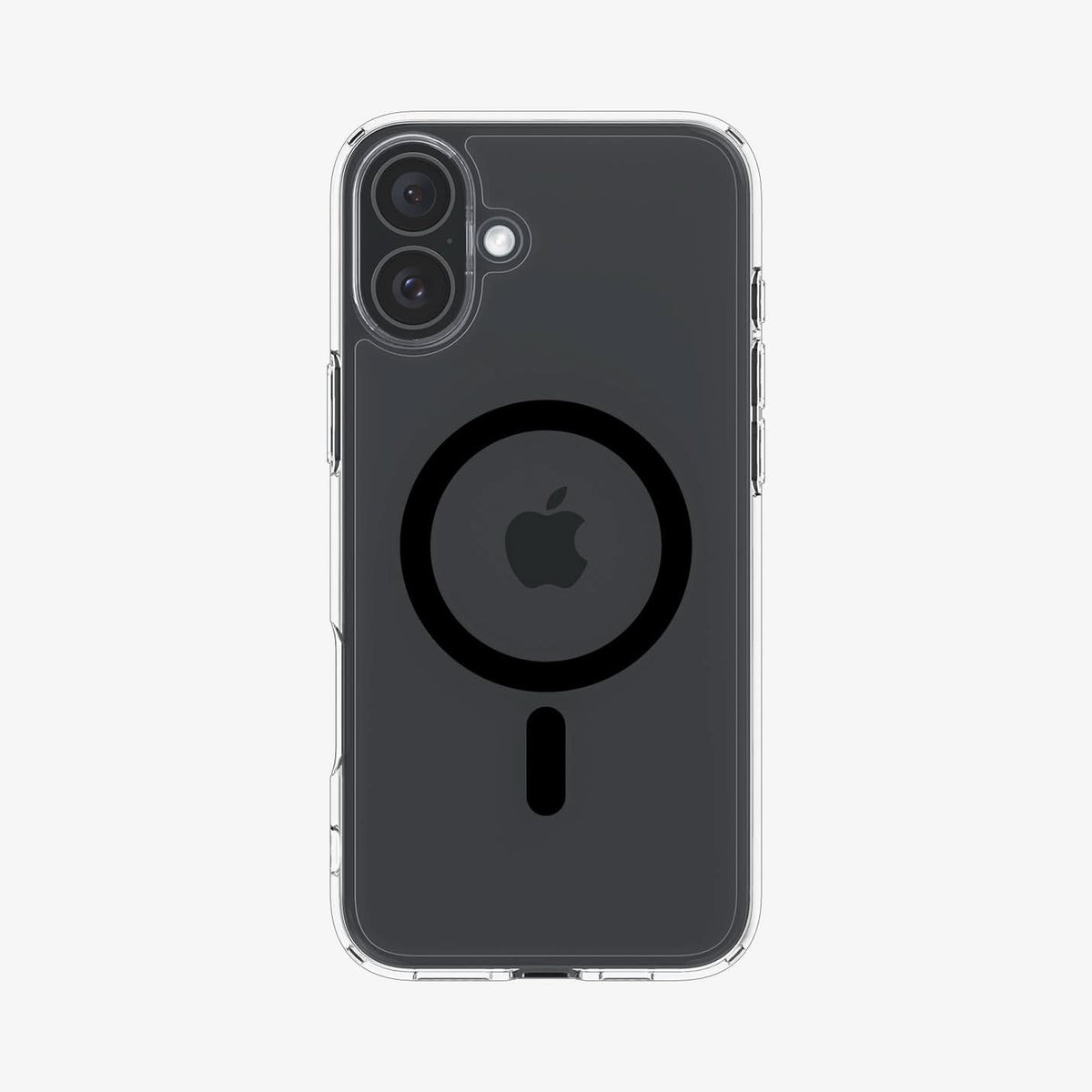 ACS08076 - iPhone 16 Plus Case Ultra Hybrid (MagFit) in Black showing the back