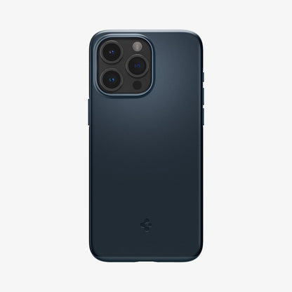 ACS06688 - iPhone 15 Pro Case Thin Fit in metal slate showing the back