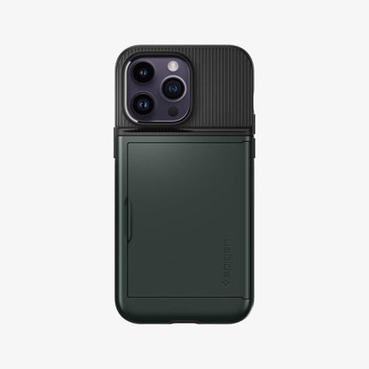 ACS04983 - iPhone 14 Pro Case Slim Armor CS in abyss green showing the back