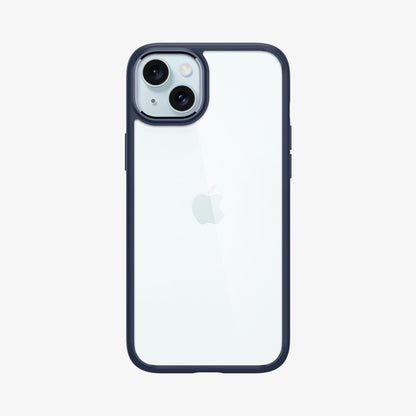 ACS06659 - iPhone 15 Plus Case Ultra Hybrid in navy blue showing the back