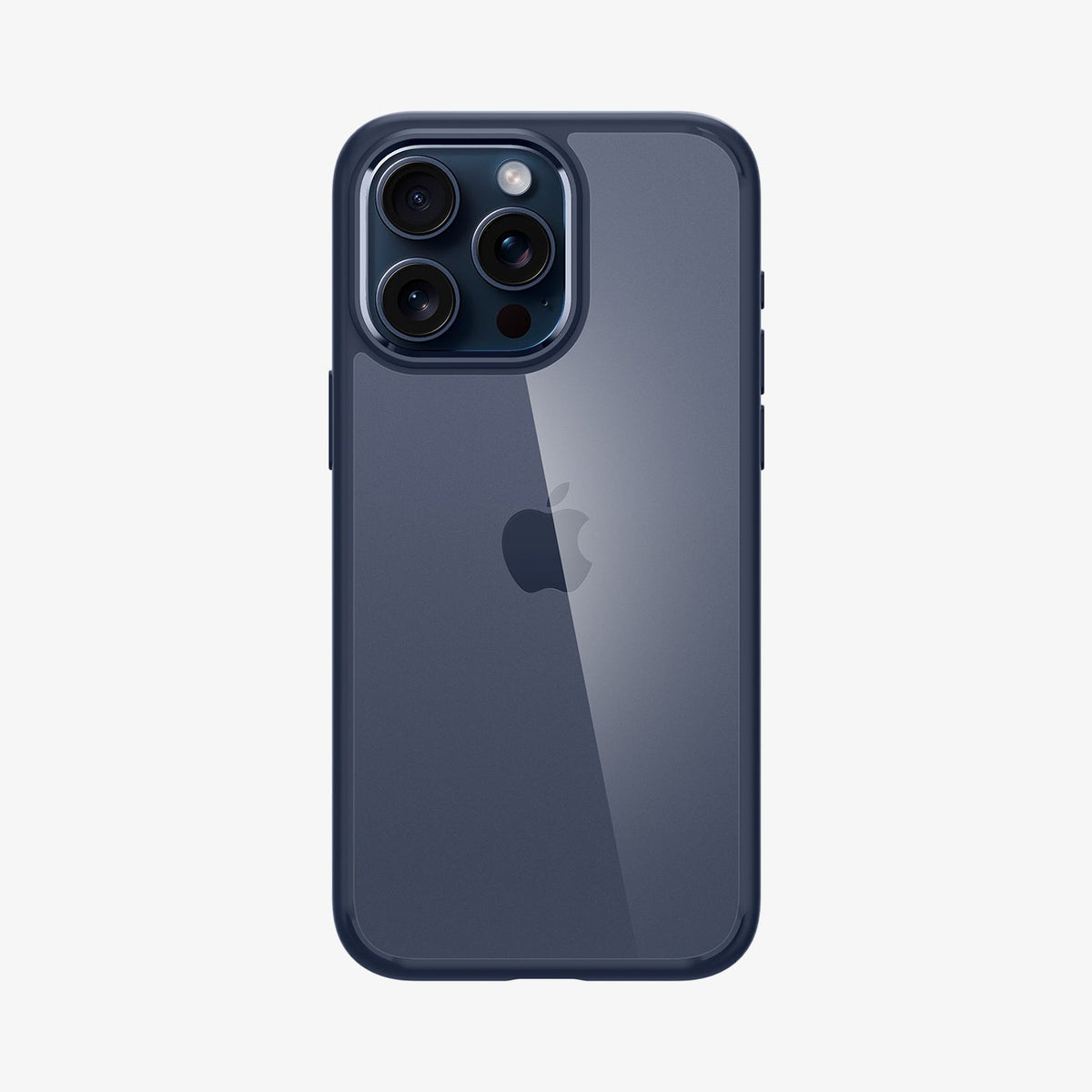 ACS06573 - iPhone 15 Pro Max Case Ultra Hybrid in navy blue showing the back