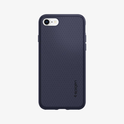 042CS21189 - iPhone 8 Series Liquid Air Case in Midnight Blue showing the back