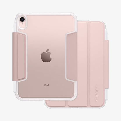 ACS03896 - iPad Mini 6 Case Ultra Hybrid Pro in rose gold showing the front and back