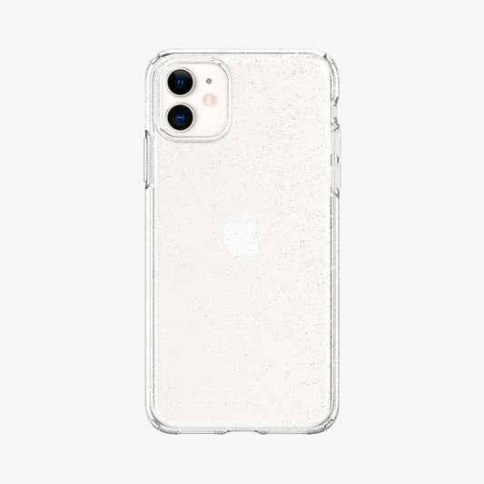 076CS27181 - iPhone 11 Case Liquid Crystal Glitter in crystal quartz showing the back