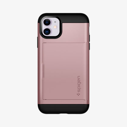 076CS27437 - iPhone 11 Case Slim Armor CS in rose gold showing the back