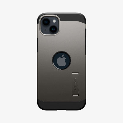 ACS04914 - iPhone 14 Plus Case Tough Armor (MagFit) in gunmetal showing the back