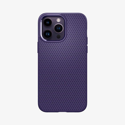 ACS05578 - iPhone 14 Pro Case Liquid Air in deep purple showing the back