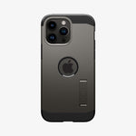 ACS04839 - iPhone 14 Pro Max Case Tough Armor (MagFit) in gunmetal showing the back
