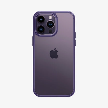 ACS05574 - iPhone 14 Pro Max Case Ultra Hybrid in deep purple showing the back