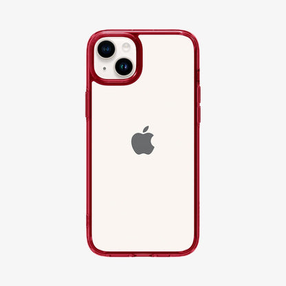 ACS05042 - iPhone 14 Case Ultra Hybrid in red crystal showing the back