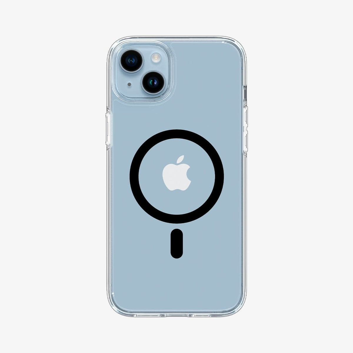 ACS05049 - iPhone 14 Case Ultra Hybrid (MagFit) in black showing the back