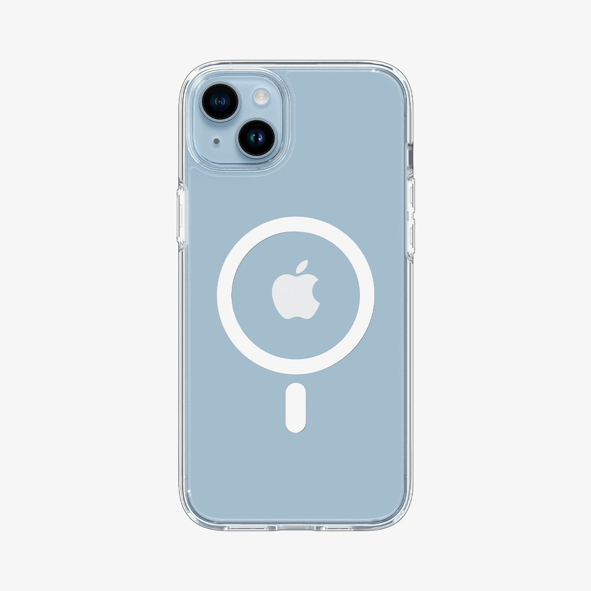 ACS04902 - iPhone 14 Plus Case Ultra Hybrid (MagFit) in white showing the back