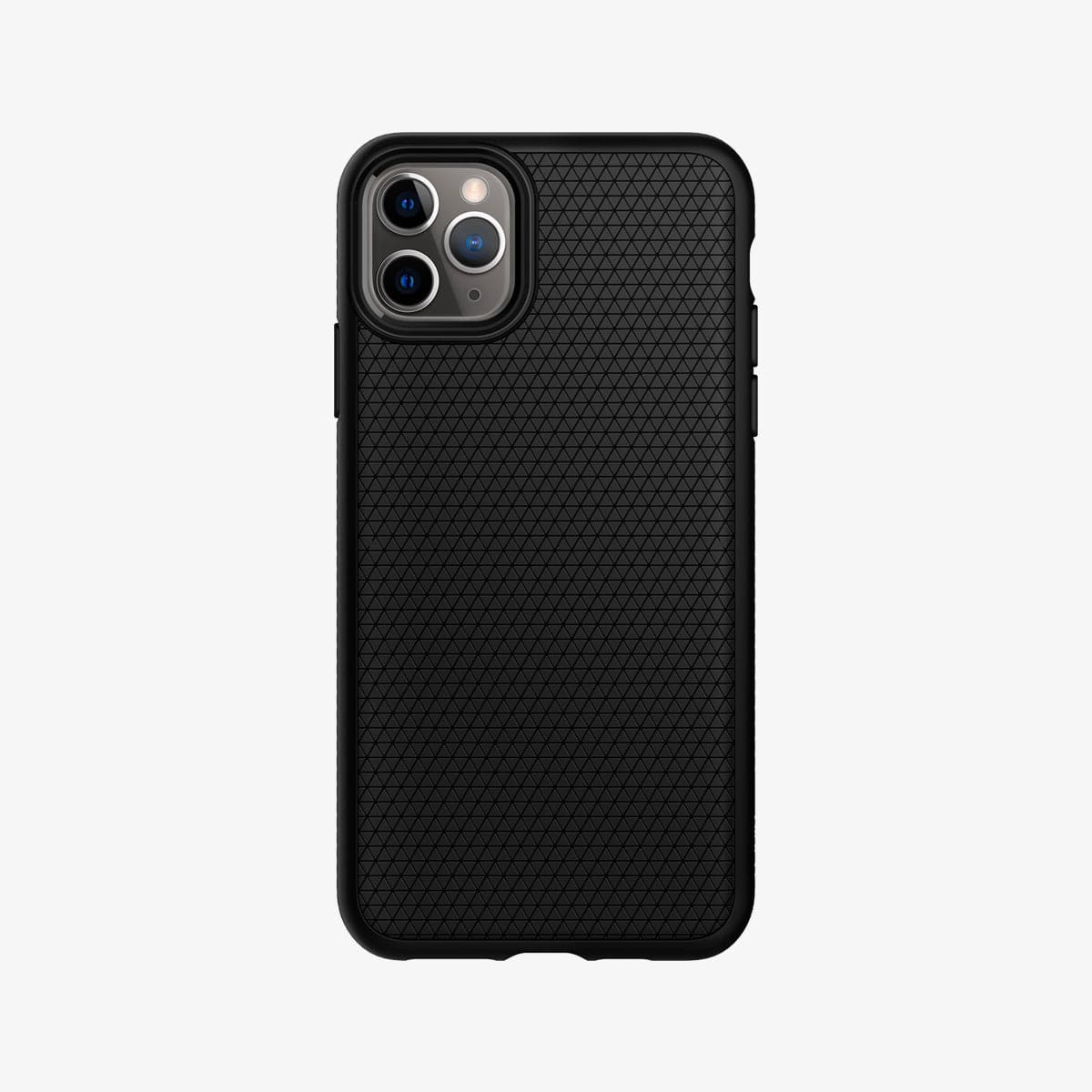 077CS27232 - iPhone 11 Pro Case Liquid Air in matte black showing the back