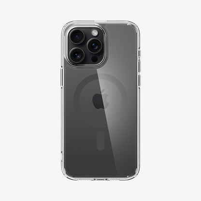 ACS06716 - iPhone 15 Pro Case Ultra Hybrid (MagFit) in graphite showing the back