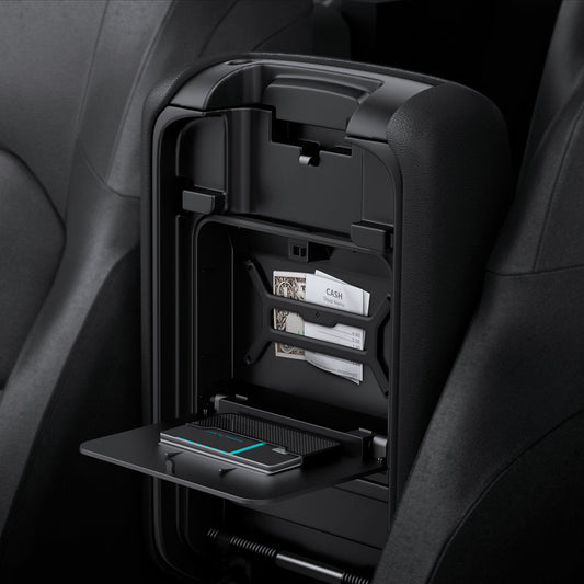 ACP09216 - Jeep Series - Center Console Hidden Storage Box | JO221 showing inside.