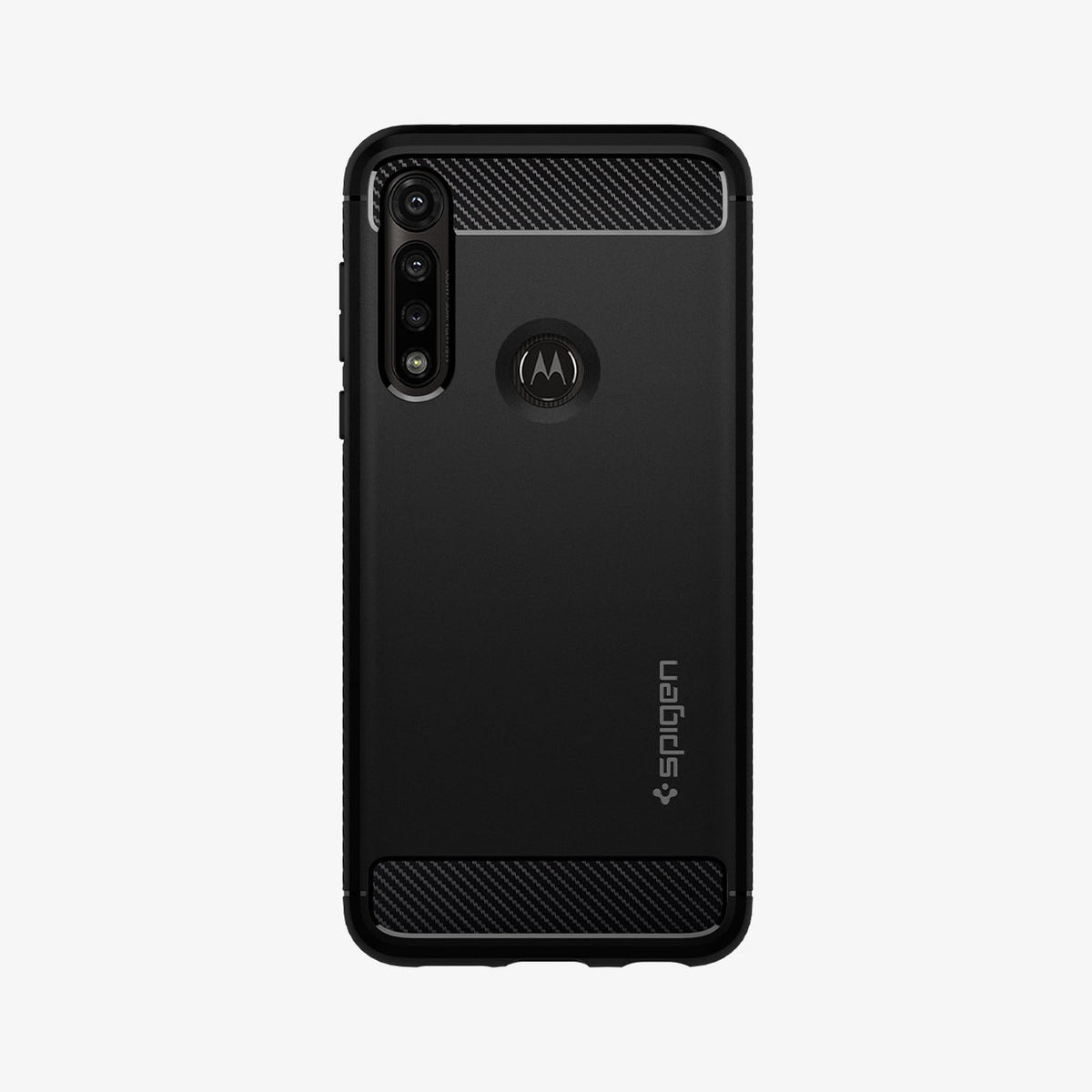 ACS01231 - Moto G Power Case Rugged Armor in black showing the back