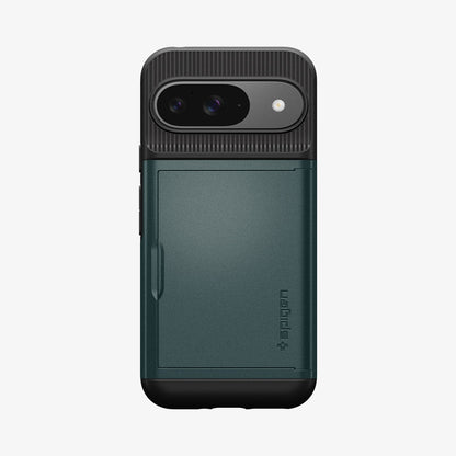 ACS07696 - Pixel 9 Pro Case Slim Armor CS in Abyss Green showing the back