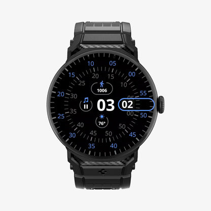 AMP07556 - Pixel Watch 5 (41mm) Rugged Band Matte Black showing the front and sides