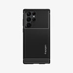 ACS03914 - Galaxy S22 Ultra 5G Case Rugged Armor in black showing the back