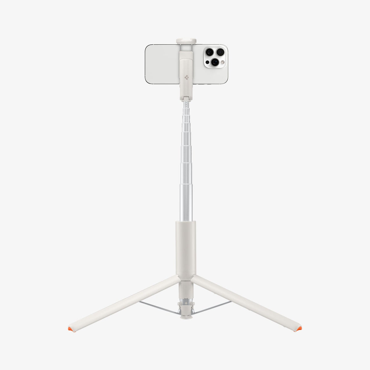 AMP09337 - Tripod Selfie Stick S541W in Dune Beige showing the back of the device attached to the tripod