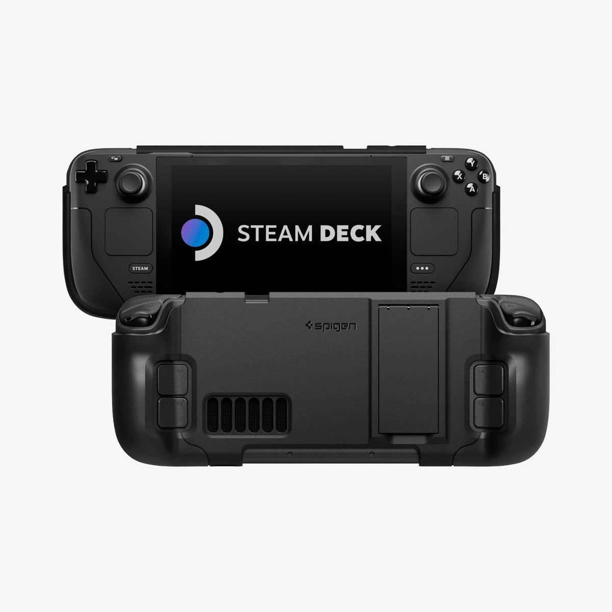 ACS06040 - Steam Deck Case Thin Fit Pro in black showing the front, back and sides