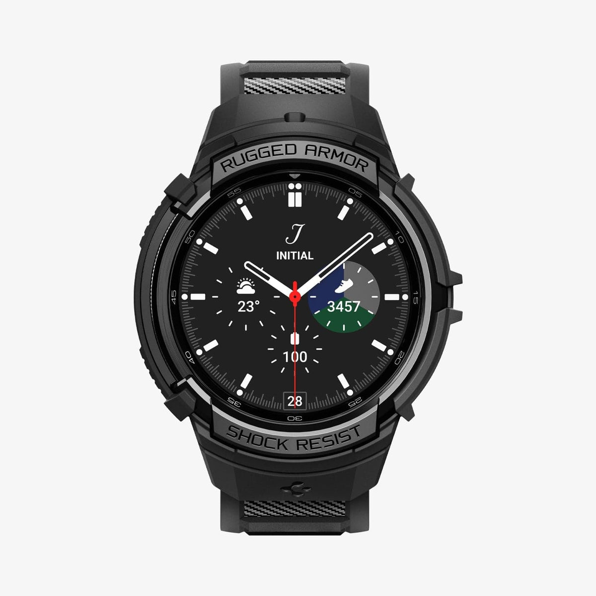 ACS06492 - Watch 6 Classic (43mm) Rugged Armor Pro in Black showing the front