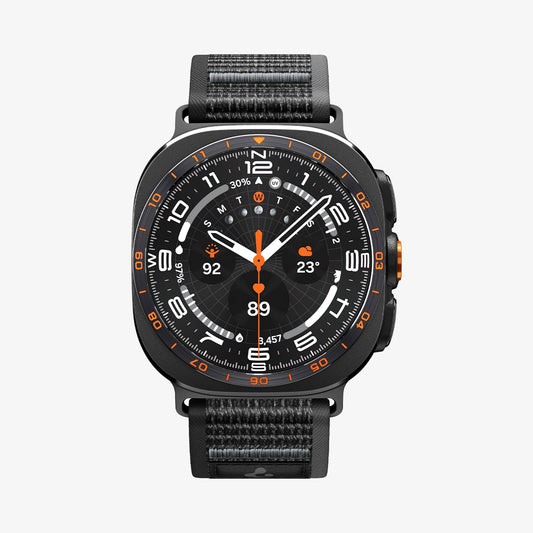 AMP11614 - Galaxy Watch Ultra Series - Athlex Air showing the Galaxy Watch Ultra with the Athlex Air band in Black, front view on white background.