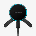 ACP10513 - Spigen Essential Qi2 Wireless Car Charger front view showing circular LED charging indicator